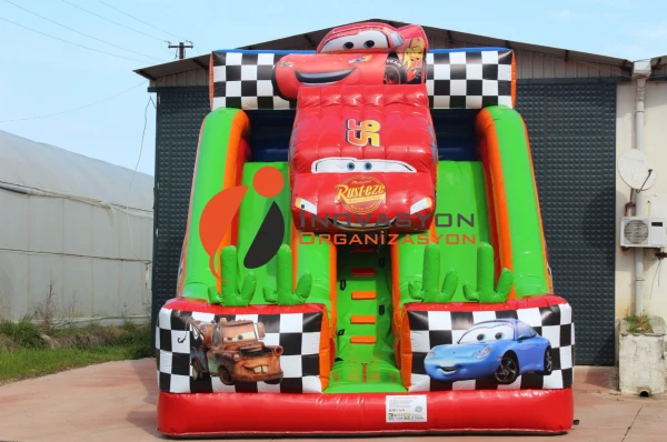 ŞİŞME OYUN PARKI CARS KAYDIRAK 8*5*7 METRE 